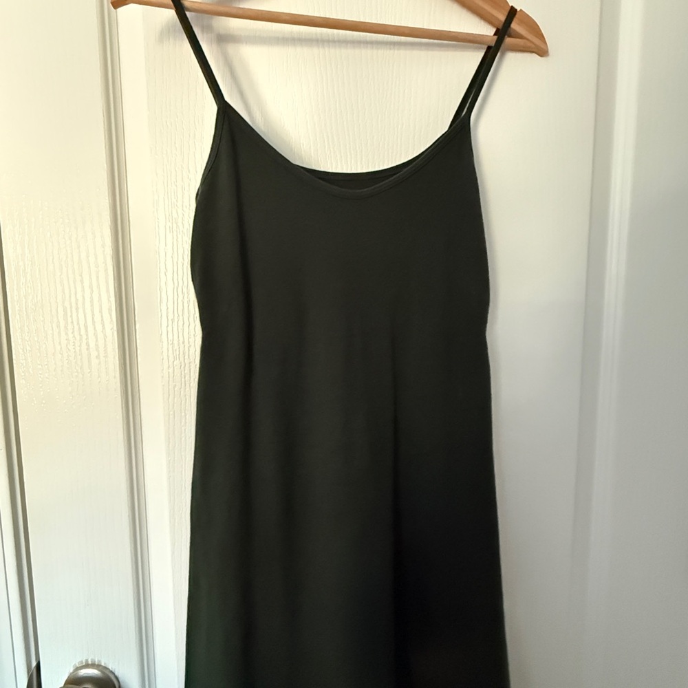 Dark Green Spaghetti Strap Dress